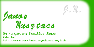 janos musztacs business card